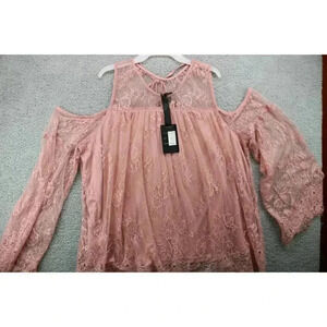 Rain- New w/Tag- Lacy Blouse-Size XXL-100% Polyester
